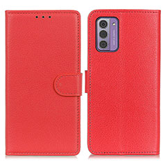 Funda de Cuero Cartera con Soporte Carcasa A03D para Nokia G310 5G Rojo