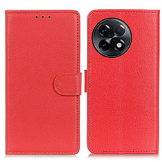 Funda de Cuero Cartera con Soporte Carcasa A03D para OnePlus Ace 2 Pro 5G Rojo