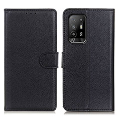 Funda de Cuero Cartera con Soporte Carcasa A03D para Oppo F19 Pro+ Plus 5G Negro