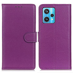 Funda de Cuero Cartera con Soporte Carcasa A03D para Realme Narzo 50 Pro 5G Morado