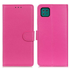 Funda de Cuero Cartera con Soporte Carcasa A03D para Samsung Galaxy F42 5G Rosa Roja