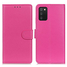 Funda de Cuero Cartera con Soporte Carcasa A03D para Samsung Galaxy M02s Rosa Roja