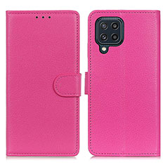 Funda de Cuero Cartera con Soporte Carcasa A03D para Samsung Galaxy M32 4G Rosa Roja