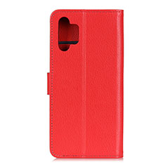 Funda de Cuero Cartera con Soporte Carcasa A03D para Samsung Galaxy M32 5G Rojo