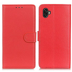 Funda de Cuero Cartera con Soporte Carcasa A03D para Samsung Galaxy Xcover Pro 2 5G Rojo
