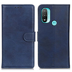 Funda de Cuero Cartera con Soporte Carcasa A04D para Motorola Moto E30 Azul