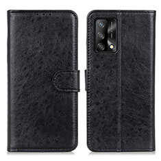 Funda de Cuero Cartera con Soporte Carcasa A04D para Oppo A95 4G Negro