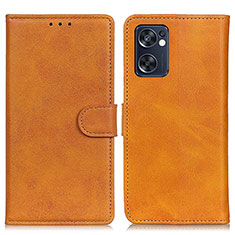 Funda de Cuero Cartera con Soporte Carcasa A04D para Oppo Reno7 SE 5G Marron