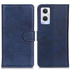 Funda de Cuero Cartera con Soporte Carcasa A04D para Oppo Reno8 Z 5G Azul