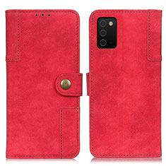 Funda de Cuero Cartera con Soporte Carcasa A04D para Samsung Galaxy A02s Rojo