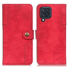 Funda de Cuero Cartera con Soporte Carcasa A04D para Samsung Galaxy M32 4G Rojo