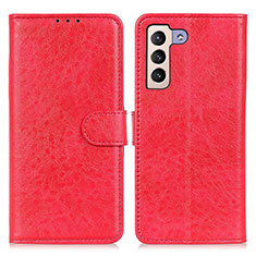 Funda de Cuero Cartera con Soporte Carcasa A04D para Samsung Galaxy S23 Plus 5G Rojo