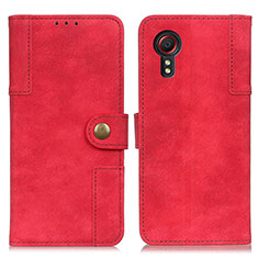 Funda de Cuero Cartera con Soporte Carcasa A04D para Samsung Galaxy XCover 5 SM-G525F Rojo