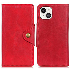 Funda de Cuero Cartera con Soporte Carcasa A05 para Apple iPhone 13 Mini Rojo
