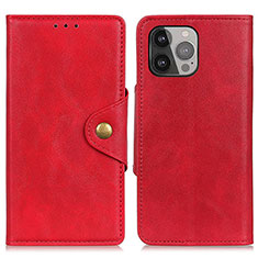 Funda de Cuero Cartera con Soporte Carcasa A05 para Apple iPhone 14 Pro Rojo