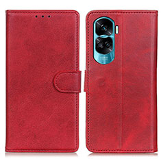 Funda de Cuero Cartera con Soporte Carcasa A05D para Huawei Honor 90 Lite 5G Rojo