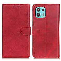 Funda de Cuero Cartera con Soporte Carcasa A05D para Motorola Moto Edge 20 Lite 5G Rojo