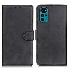 Funda de Cuero Cartera con Soporte Carcasa A05D para Motorola Moto G22 Negro