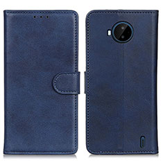 Funda de Cuero Cartera con Soporte Carcasa A05D para Nokia C20 Plus Azul