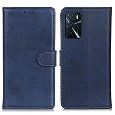 Funda de Cuero Cartera con Soporte Carcasa A05D para Oppo A16s Azul