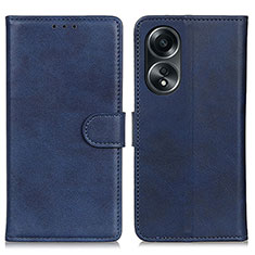 Funda de Cuero Cartera con Soporte Carcasa A05D para Oppo A78 5G Azul