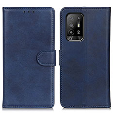 Funda de Cuero Cartera con Soporte Carcasa A05D para Oppo F19 Pro+ Plus 5G Azul