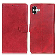 Funda de Cuero Cartera con Soporte Carcasa A05D para Samsung Galaxy A04E Rojo