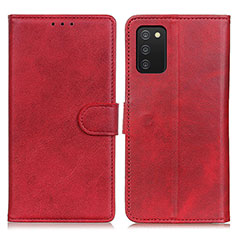Funda de Cuero Cartera con Soporte Carcasa A05D para Samsung Galaxy M02s Rojo