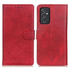 Funda de Cuero Cartera con Soporte Carcasa A05D para Samsung Galaxy Quantum2 5G Rojo