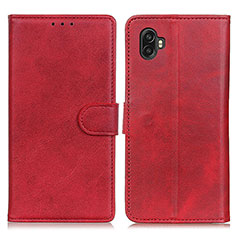 Funda de Cuero Cartera con Soporte Carcasa A05D para Samsung Galaxy XCover 6 Pro 5G Rojo