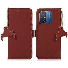 Funda de Cuero Cartera con Soporte Carcasa A05D para Xiaomi Redmi 11A 4G Marron