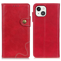 Funda de Cuero Cartera con Soporte Carcasa A06 para Apple iPhone 13 Mini Rojo