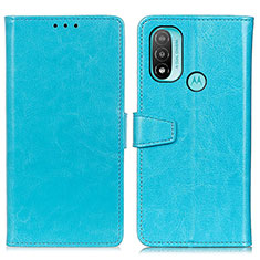 Funda de Cuero Cartera con Soporte Carcasa A06D para Motorola Moto E20 Azul Cielo