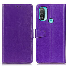 Funda de Cuero Cartera con Soporte Carcasa A06D para Motorola Moto E30 Morado