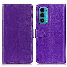 Funda de Cuero Cartera con Soporte Carcasa A06D para Motorola Moto Edge Lite 5G Morado