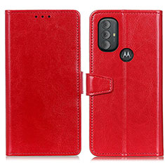 Funda de Cuero Cartera con Soporte Carcasa A06D para Motorola Moto G Power (2022) Rojo