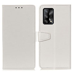 Funda de Cuero Cartera con Soporte Carcasa A06D para Oppo A95 4G Blanco