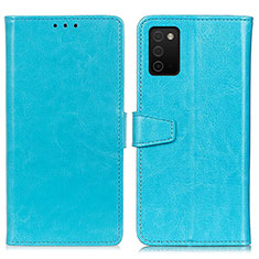 Funda de Cuero Cartera con Soporte Carcasa A06D para Samsung Galaxy M02s Azul Cielo