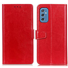 Funda de Cuero Cartera con Soporte Carcasa A06D para Samsung Galaxy M52 5G Rojo