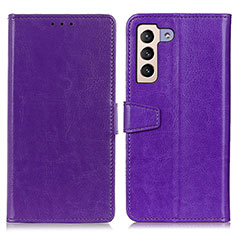 Funda de Cuero Cartera con Soporte Carcasa A06D para Samsung Galaxy S21 Plus 5G Morado