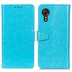 Funda de Cuero Cartera con Soporte Carcasa A06D para Samsung Galaxy XCover 5 SM-G525F Azul Cielo