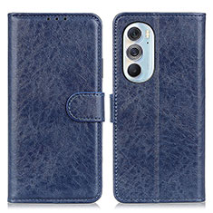 Funda de Cuero Cartera con Soporte Carcasa A07D para Motorola Moto Edge Plus (2022) 5G Azul