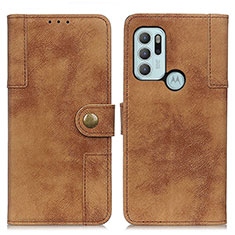 Funda de Cuero Cartera con Soporte Carcasa A07D para Motorola Moto G60s Marron