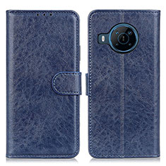 Funda de Cuero Cartera con Soporte Carcasa A07D para Nokia X100 5G Azul