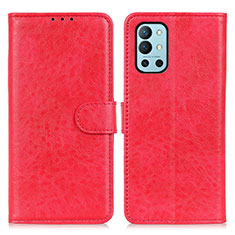 Funda de Cuero Cartera con Soporte Carcasa A07D para OnePlus 9R 5G Rojo