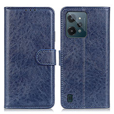 Funda de Cuero Cartera con Soporte Carcasa A07D para Realme C31 Azul