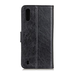 Funda de Cuero Cartera con Soporte Carcasa A07D para Samsung Galaxy M01 Negro