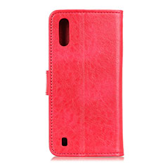 Funda de Cuero Cartera con Soporte Carcasa A07D para Samsung Galaxy M01 Rojo