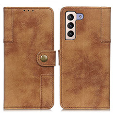 Funda de Cuero Cartera con Soporte Carcasa A07D para Samsung Galaxy S21 Plus 5G Marron