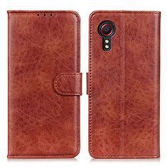 Funda de Cuero Cartera con Soporte Carcasa A07D para Samsung Galaxy XCover 5 SM-G525F Marron